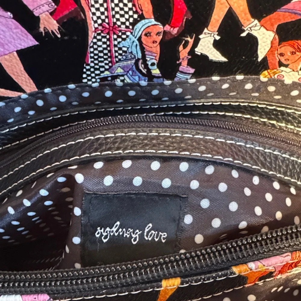 Sydney Love Black and Multicolor Graphic Tote